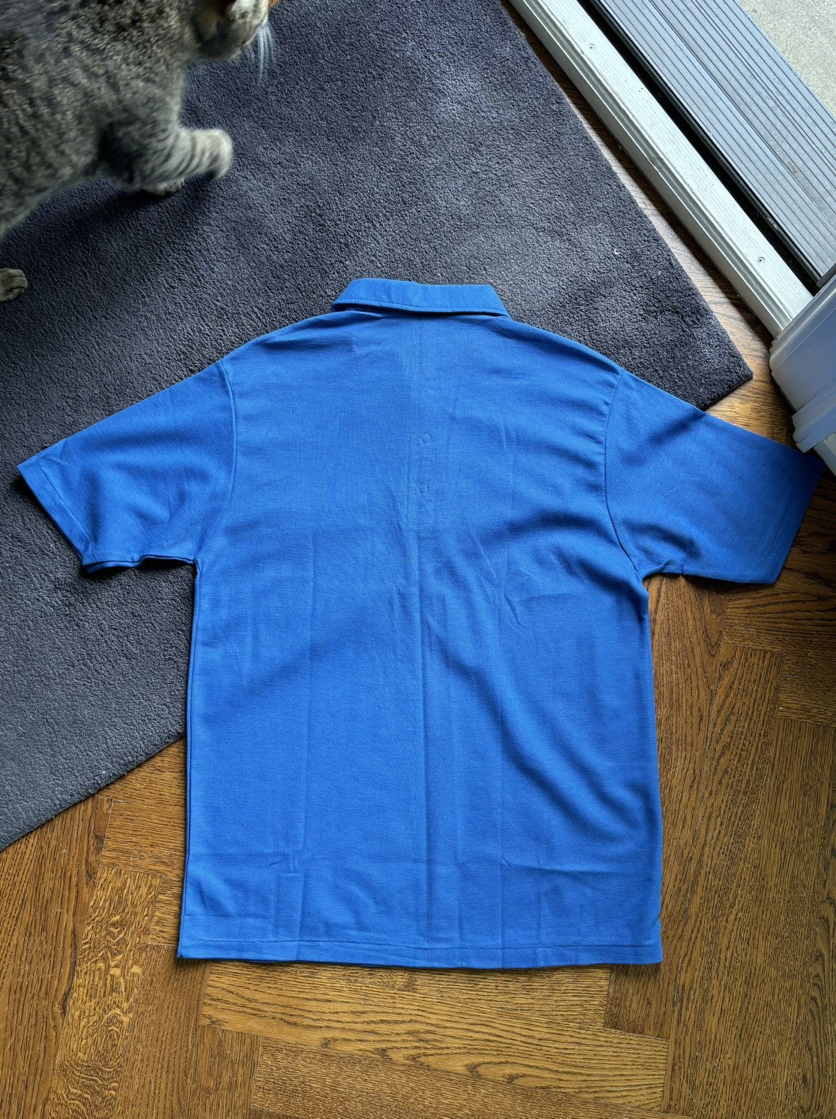 Vintage 1980s Vintage Polo Shirt 80s 90s Deadstock Blank Tee Blue Size US L / EU 52-54 / 3 - 6 Thumbnail