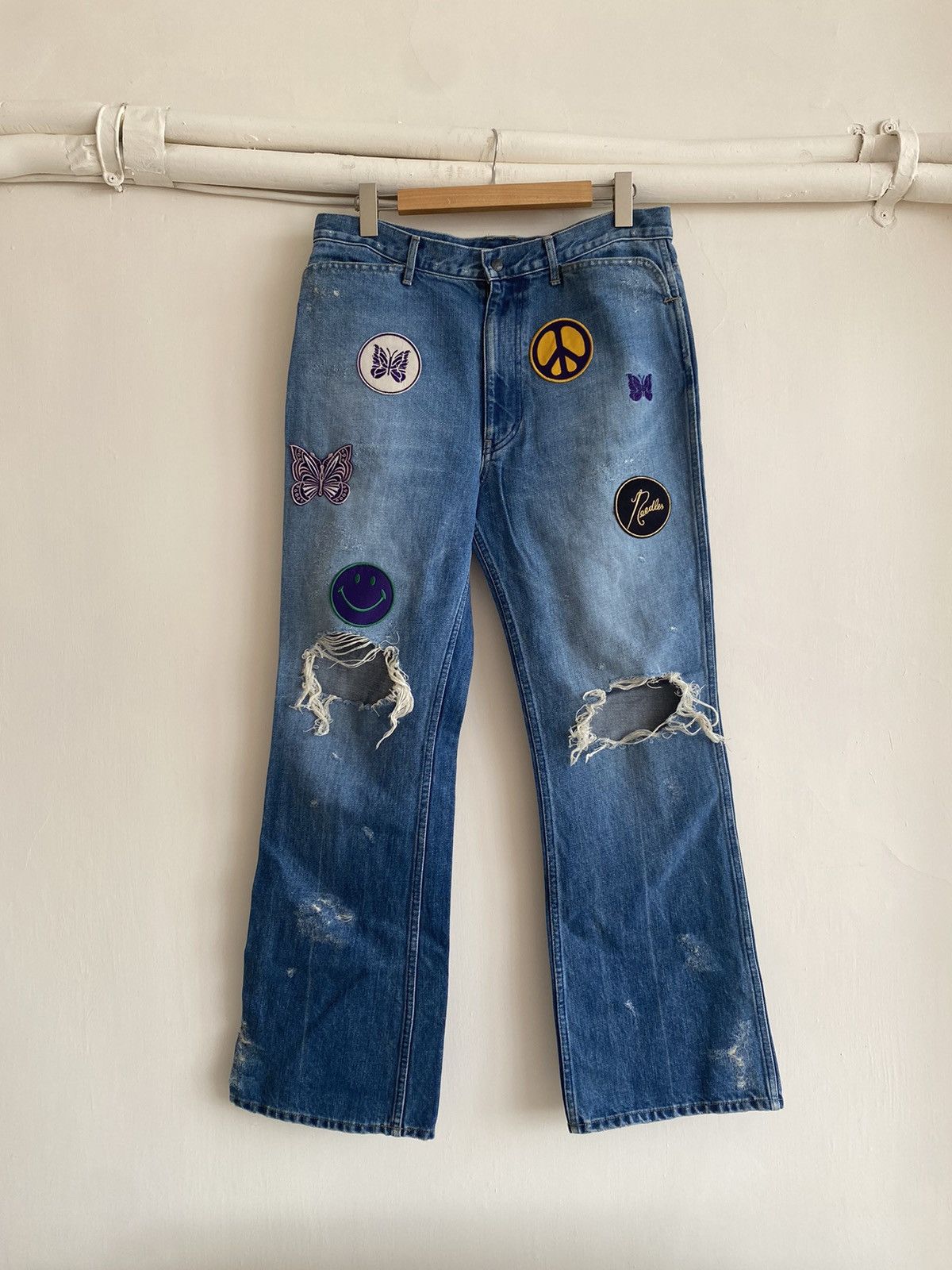Needles Needles Assorted Patched Flare Jeans Kapital Gallery Dept Size US 34 / EU 50 - 1 Thumbnail