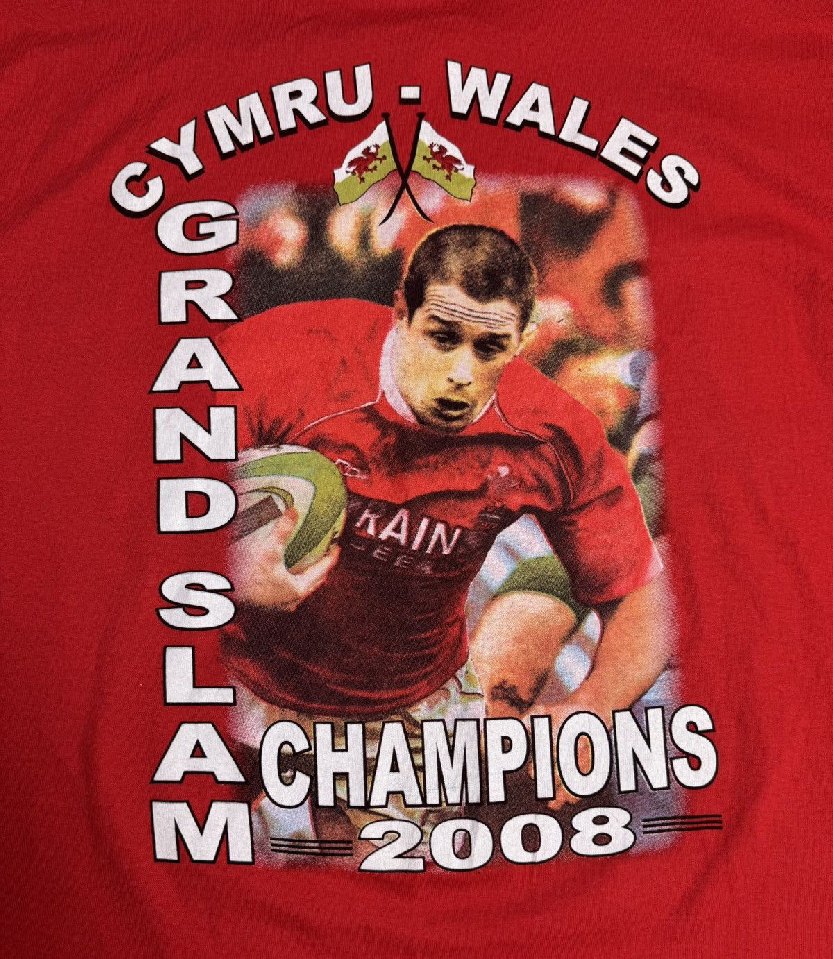 Gildan Cymru Wales 2008 Grand Slam Rugby T-Shirt Gildan Size US L / EU 52-54 / 3 - 8 Thumbnail