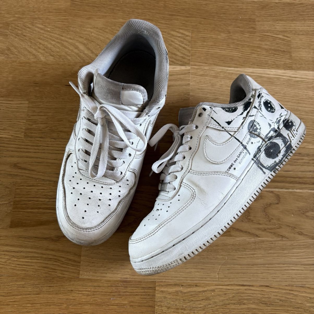 Nike CDG Comme Des Garcons Supreme White Air Force 1 Size US 8.5 / EU 41-42 - 1 Thumbnail