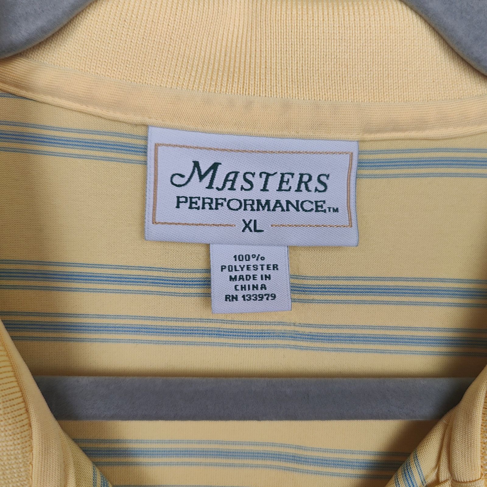Other Vintage Masters Performance Polo Shirt Mens XL Yellow Green Size US XL / EU 56 / 4 - 7 Thumbnail