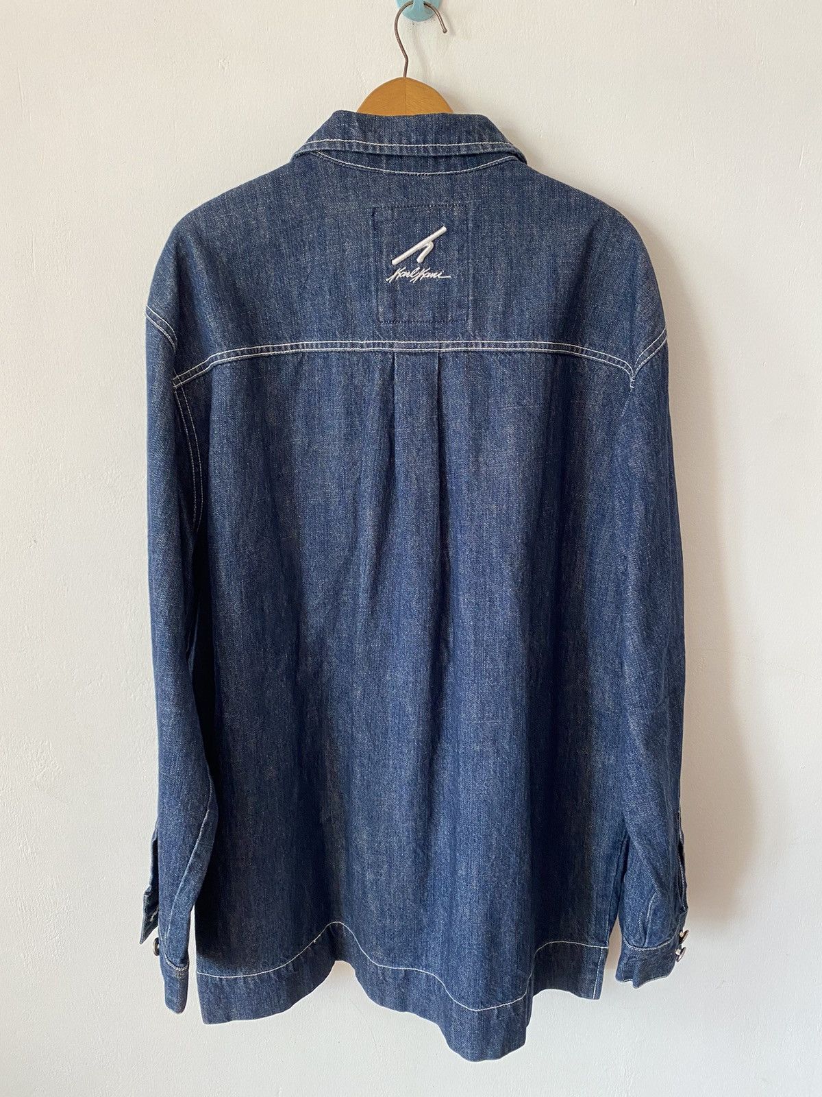 Karl Kani × Vintage Karl Kani Vintage Denim Jacket Rare Hype 90s Rap 2pac Size US XL / EU 56 / 4 - 6 Thumbnail