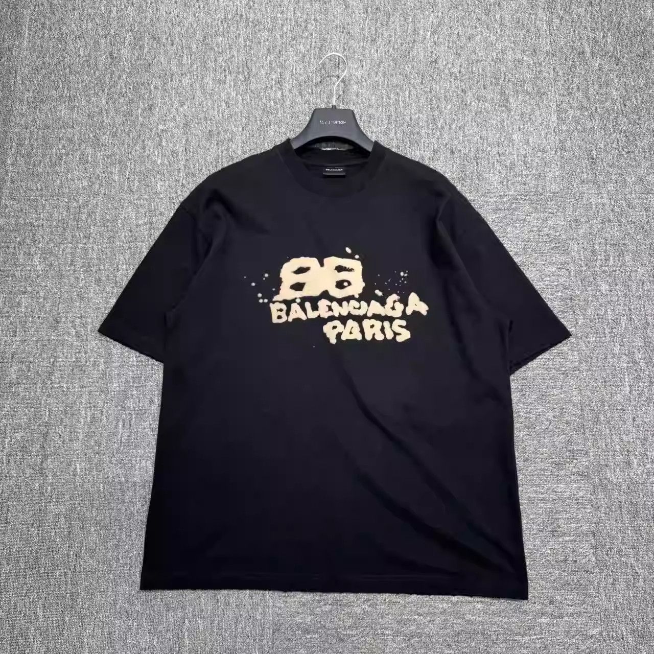 Balenciaga Permeates Letter Print Short Sleeves