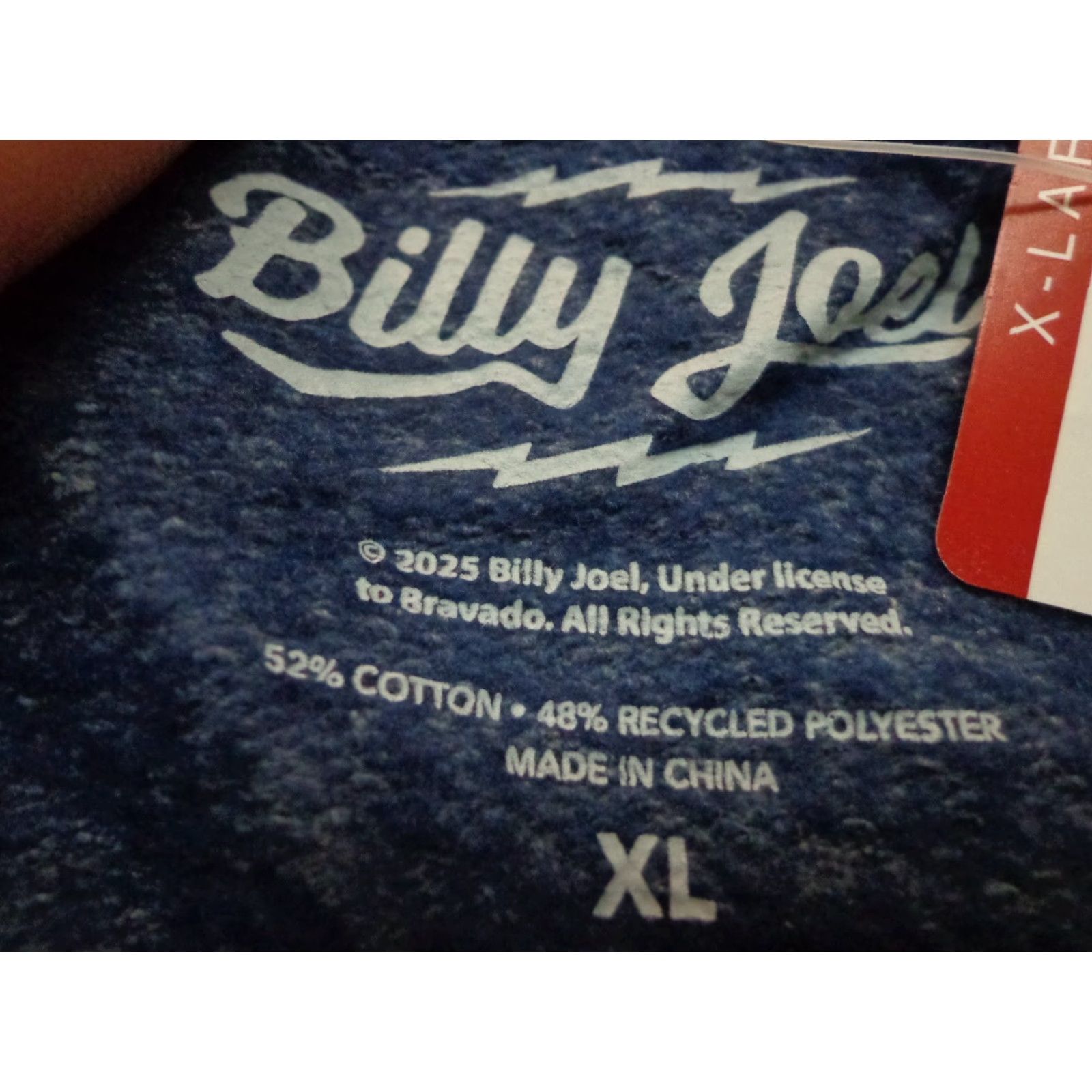 Vintage BILLY JOEL Piano Man! Women's Crewneck Sweatshirt XL Blue Pullover Cotton Blend Size XL / US 12-14 / IT 48-50 - 3 Thumbnail