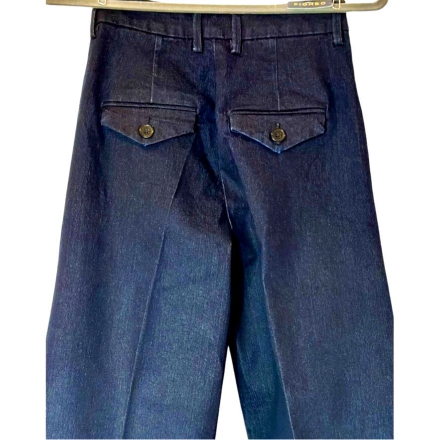 PIOMBO MP Piombo Wide Leg Womens Jeans in Blue size 2 Size 26" / US 2 / IT 38 - 11 Thumbnail