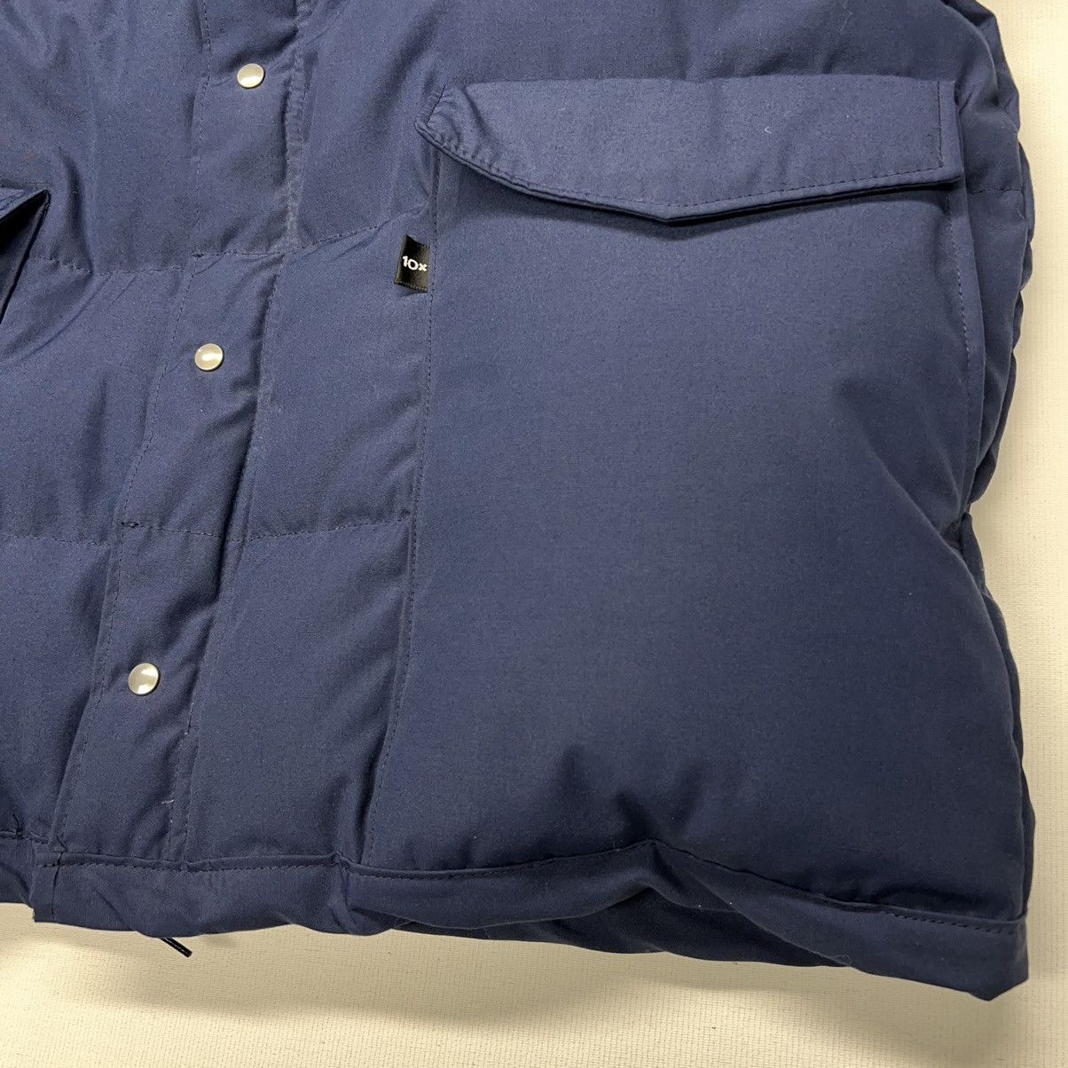 Vintage VTG 10X Down Jacket Blue Puffer Coat Zip Pocket Work Retro Size US XL / EU 56 / 4 - 3 Thumbnail