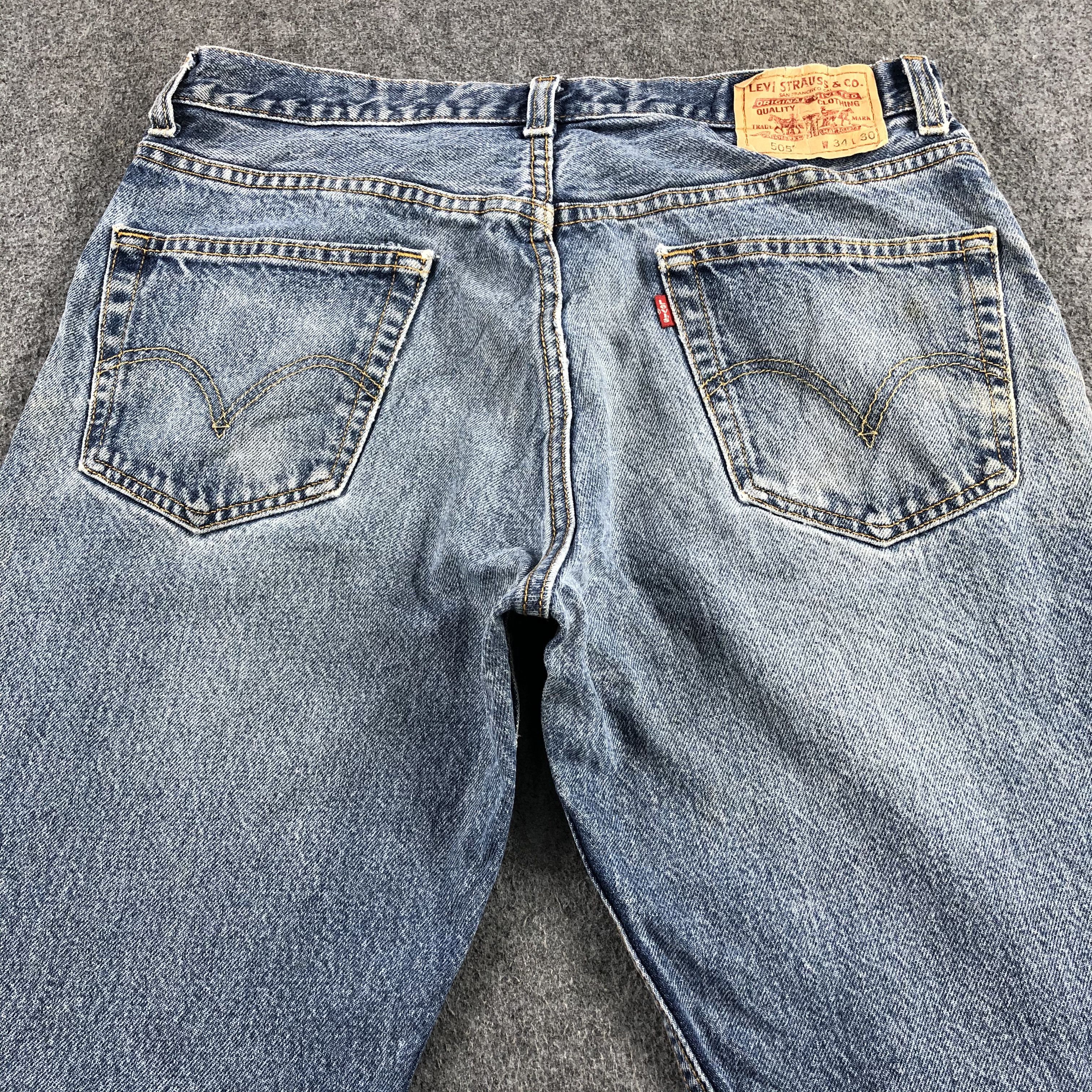 Levi's Vintage Blue Wash Levis 505 Jeans-J2069 Size US 34 / EU 50 - 4 Thumbnail
