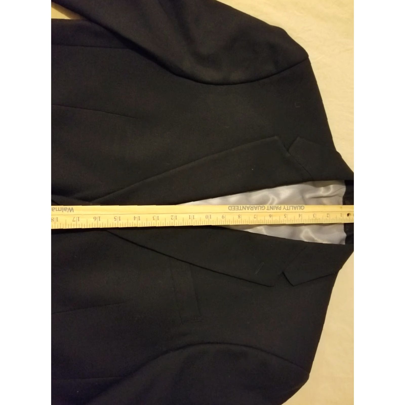 Hart Schaffner Marx VINTAGE Hart Schaffner Marx Sports Jacket Blazer 42L Navy Blue Mens 3-in-1 Wool Blazer Big & Tall Blue Sports Men Jacket Size 42R - 4 Thumbnail