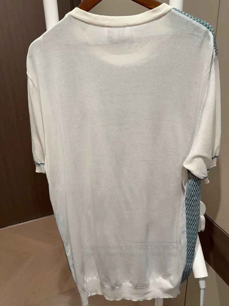 Hermes Hermes Men's short-sleeve knitwear, diamond pattern design Size US XL / EU 56 / 4 - 6 Thumbnail