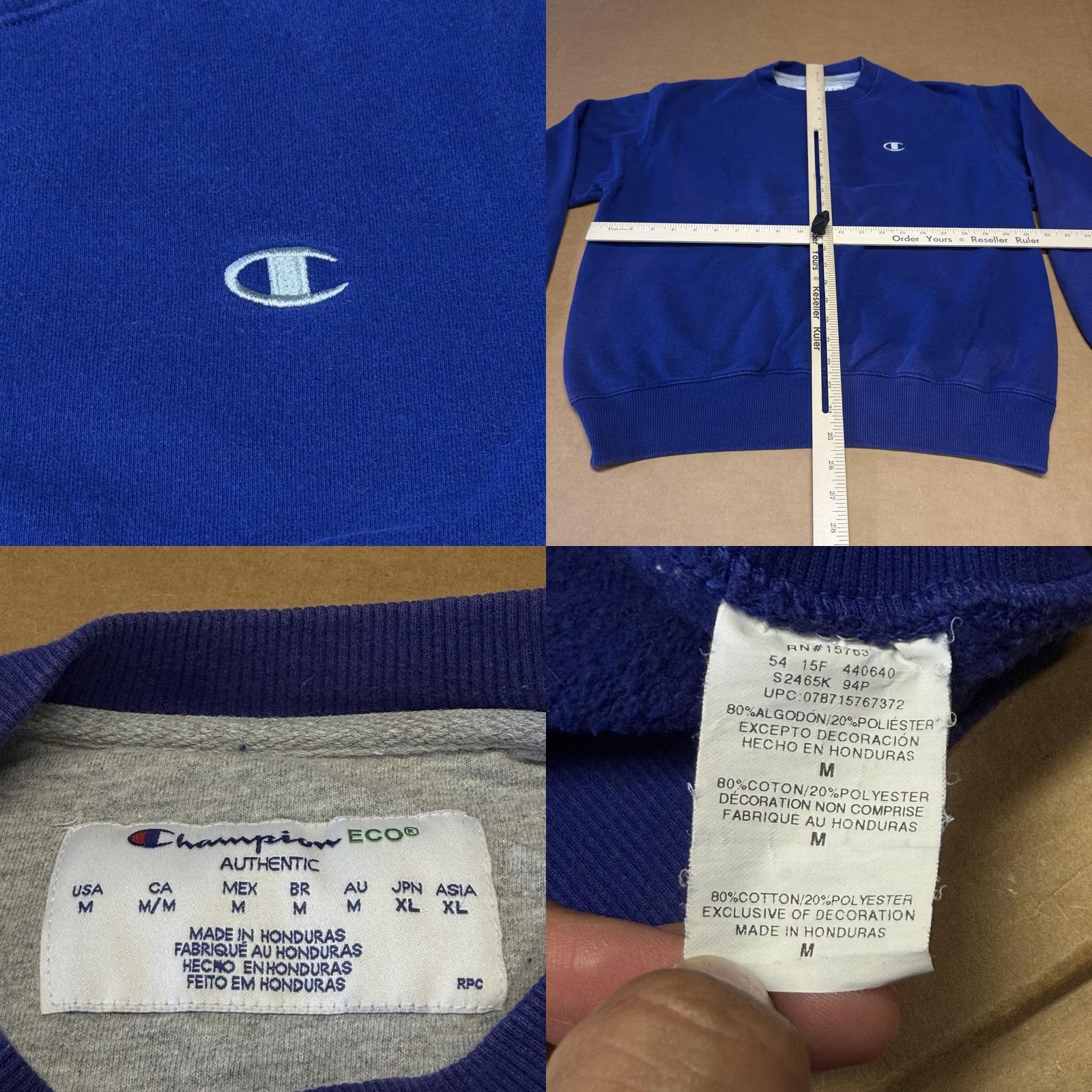 Champion Champion Sweatshirt Mens Medium Blue Crewneck Pullover Fleece Embroidered C Size US M / EU 48-50 / 2 - 8 Thumbnail