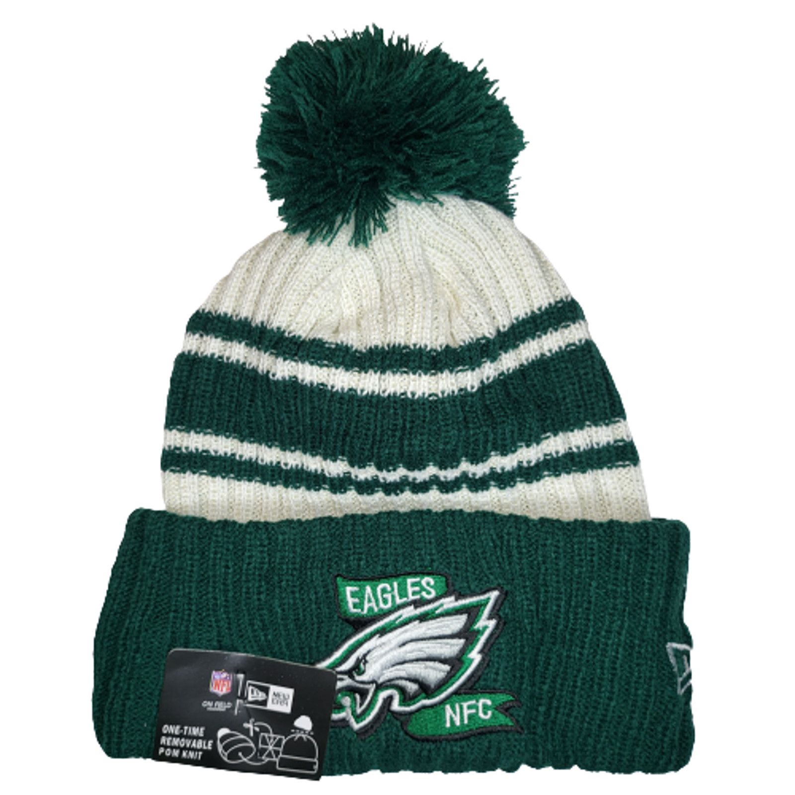 Other NWT Philadelphia Eagles Sports Knit Pom Beanie Fleece Lined Size ONE SIZE - 3 Thumbnail