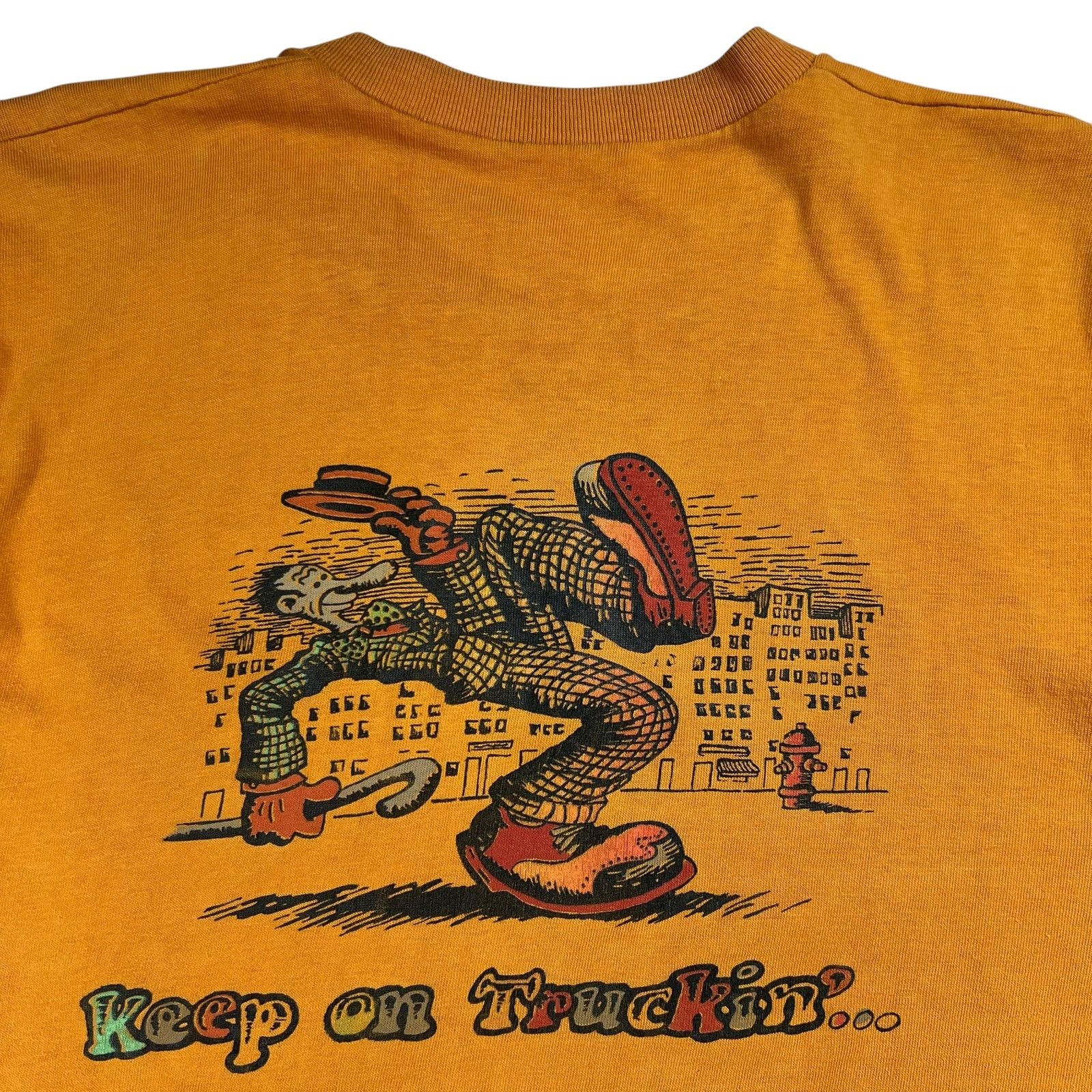 Vintage Vintage 1970s Keep On Truckin’ Robert Crumb art selvage tee Size US M / EU 48-50 / 2 - 2 Thumbnail