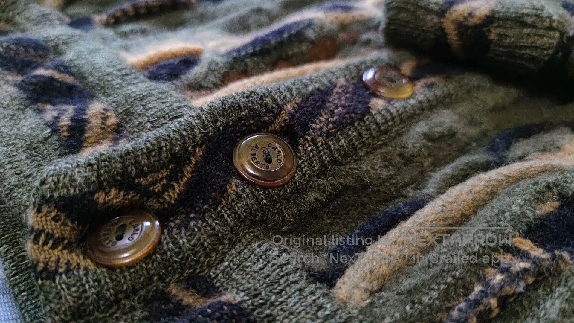 Coogi Coogi Gradient Knitted Wool Cardigan. Size US M / EU 48-50 / 2 - 6 Thumbnail