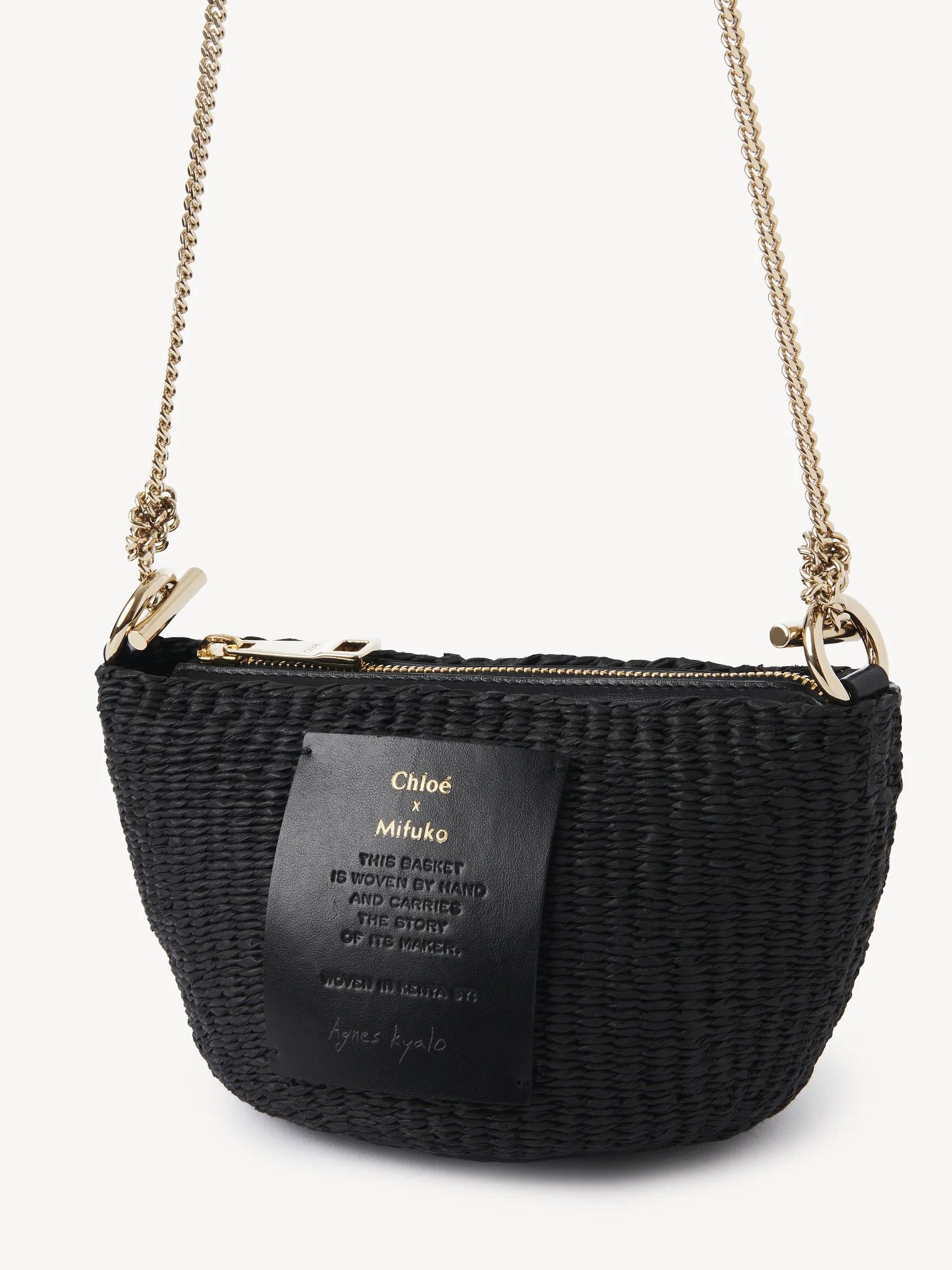 Chloe oc11z0525 Size: OS / Mini Basket Bag With Chain in Black Size ONE SIZE - 3 Thumbnail