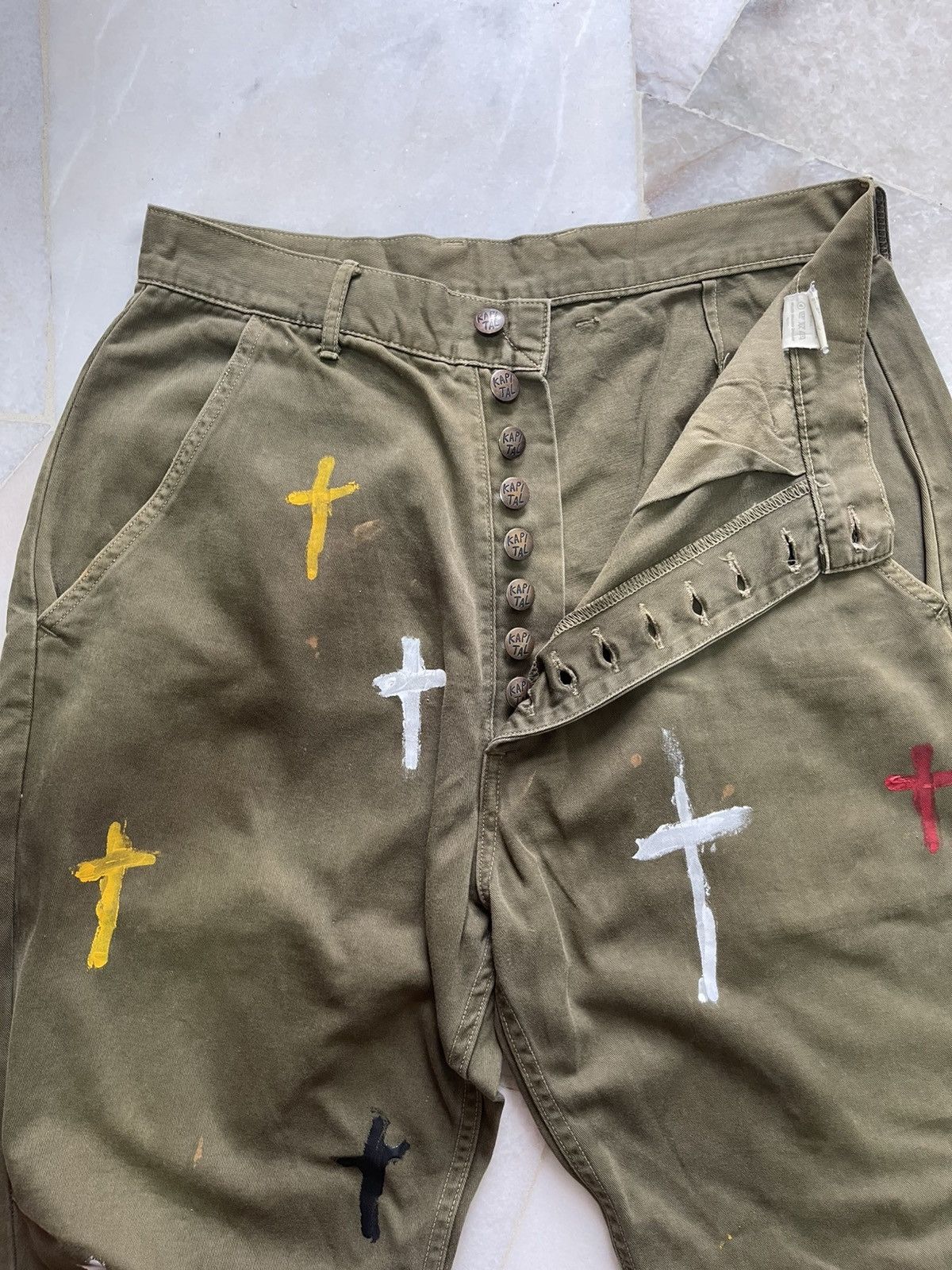 Kapital Kapital Army Green Custom Cross Pants Size US 30 / EU 46 - 7 Thumbnail