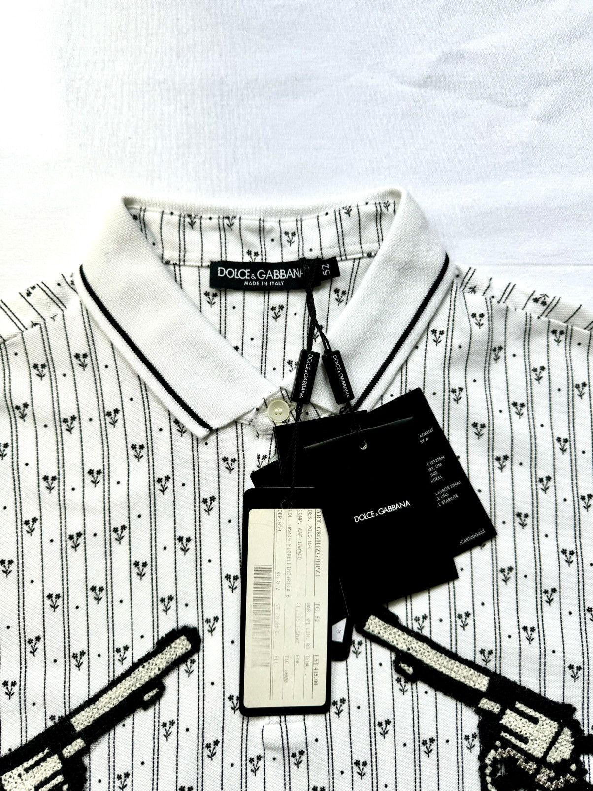 Dolce & Gabbana Dolce & Gabbana Men’s Guns Polo A/W 16 Runway Piece IT 52 Size US XL / EU 56 / 4 - 7 Thumbnail