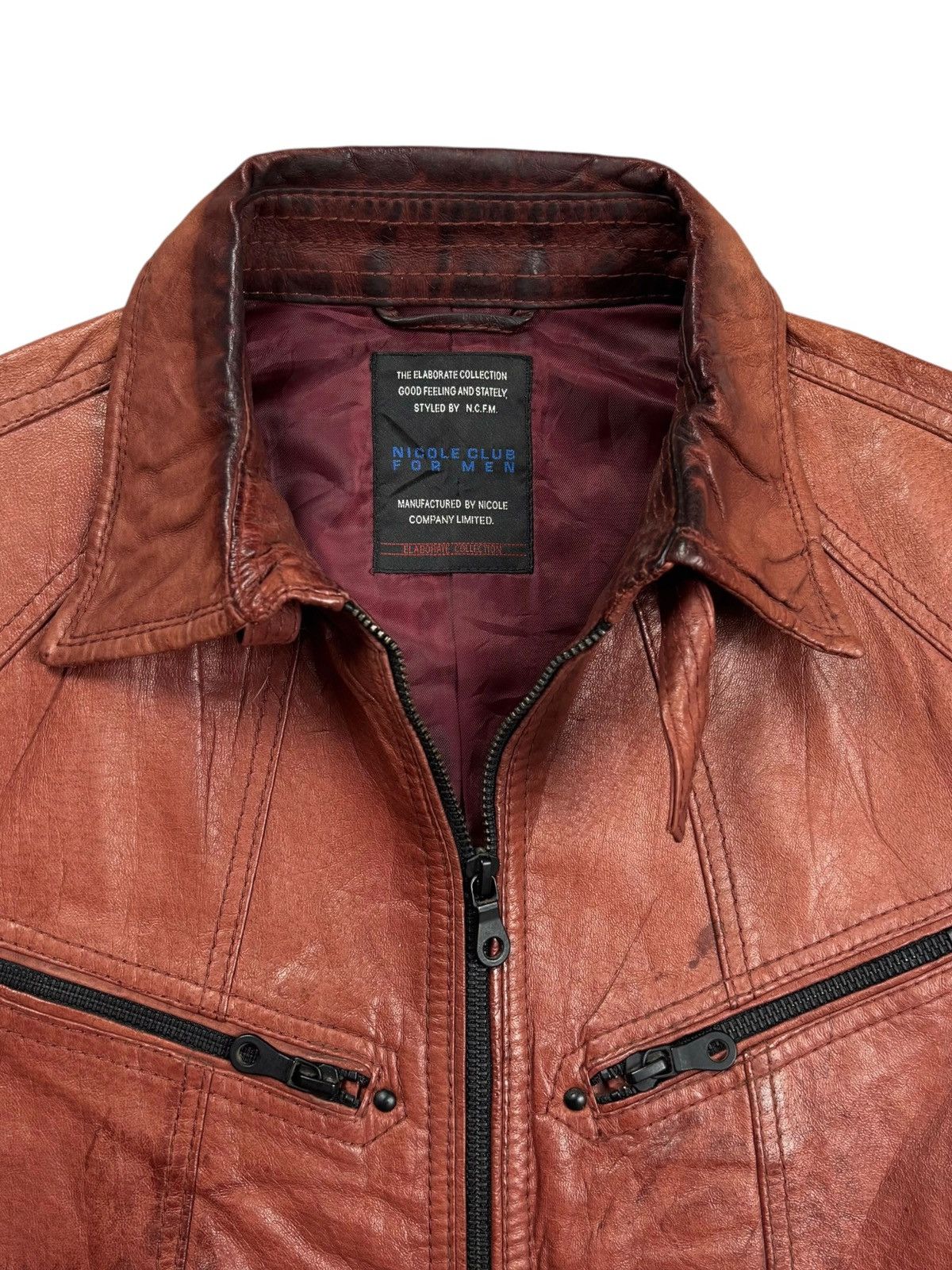 Ekam 2000s Nicole Club - Red Blood Vkei Style Leather Jacket Size US M / EU 48-50 / 2 - 5 Thumbnail