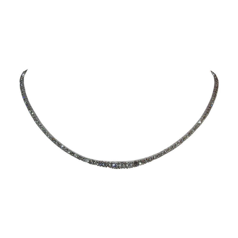 Designer 18 Kt 18 Kt Gold Eternity Diamond Necklace Size ONE SIZE - 1 Thumbnail