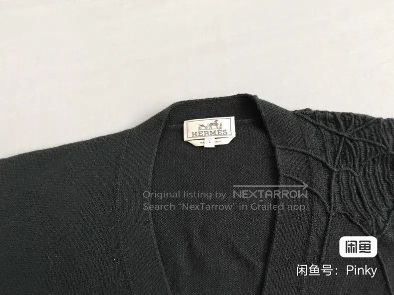 Hermes Hermes Men's cashmere knitted cardigan, dark green, 100% c Size US L / EU 52-54 / 3 - 3 Thumbnail