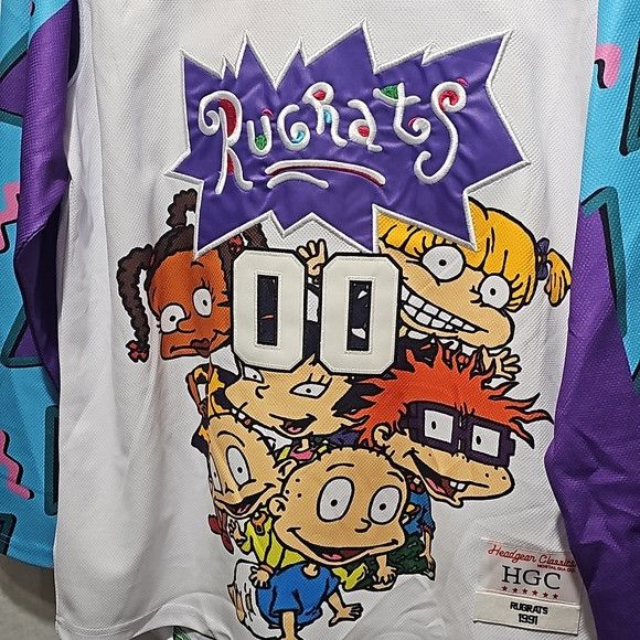 Other Rugrats Reptar Hockey Jersey Size Large NWT Size US L / EU 52-54 / 3 - 3 Thumbnail