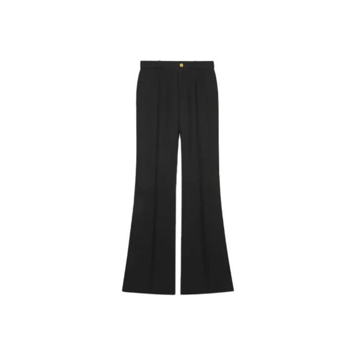 Gucci Gucci Black Flared Wool Silk Blend Pants-2507 Size 41" - 7 Thumbnail