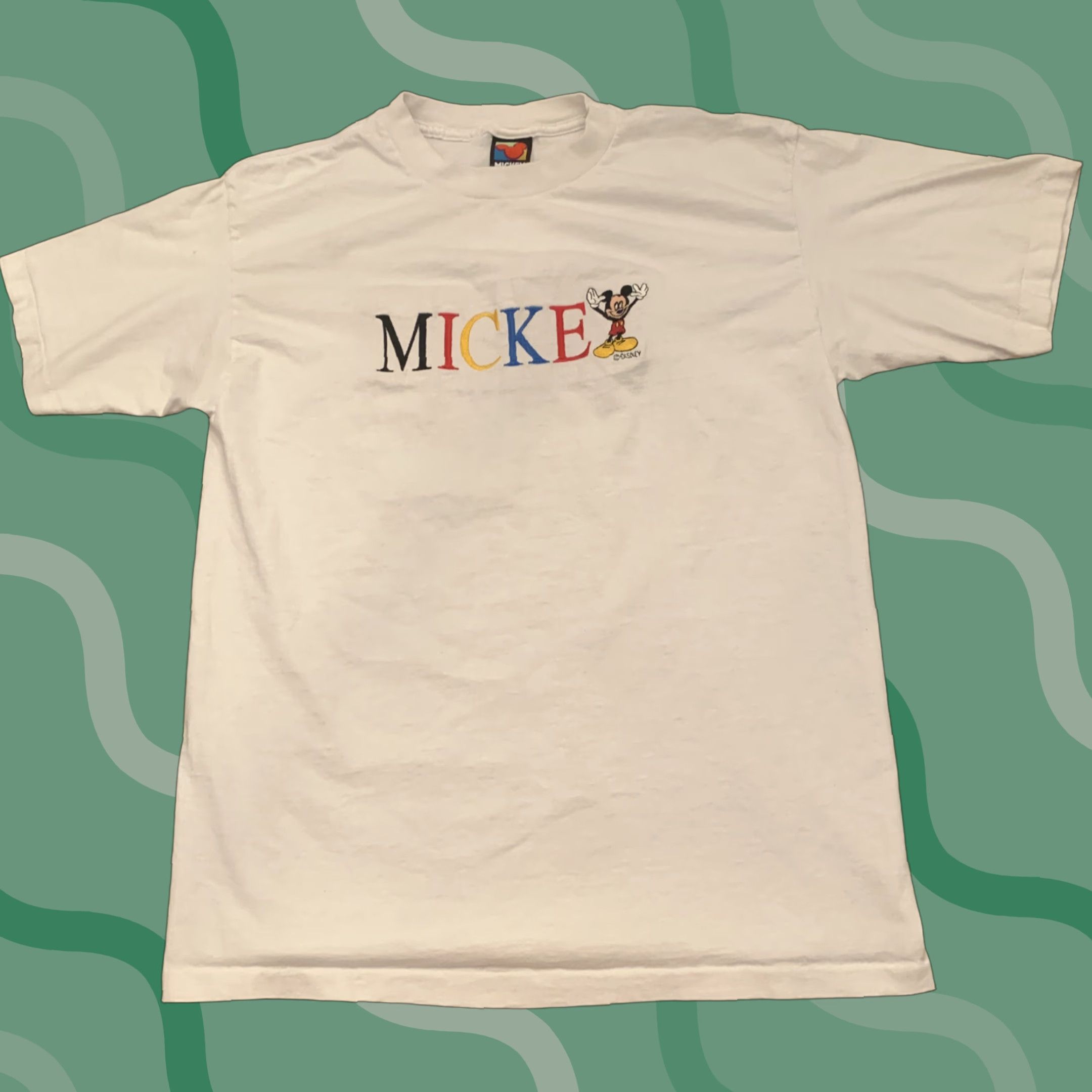 Velva Sheen Vintage Mickey Mouse Shirt Size L White Embroidered 90s Y2k single stitch Size L / US 10 / IT 46 - 1 Thumbnail