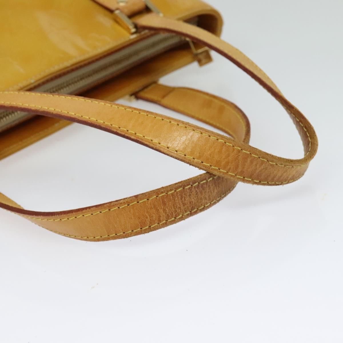 Louis Vuitton LOUIS VUITTON Monogram Vernis Houston Hand Bag Beige M91004 Size ONE SIZE - 7 Thumbnail