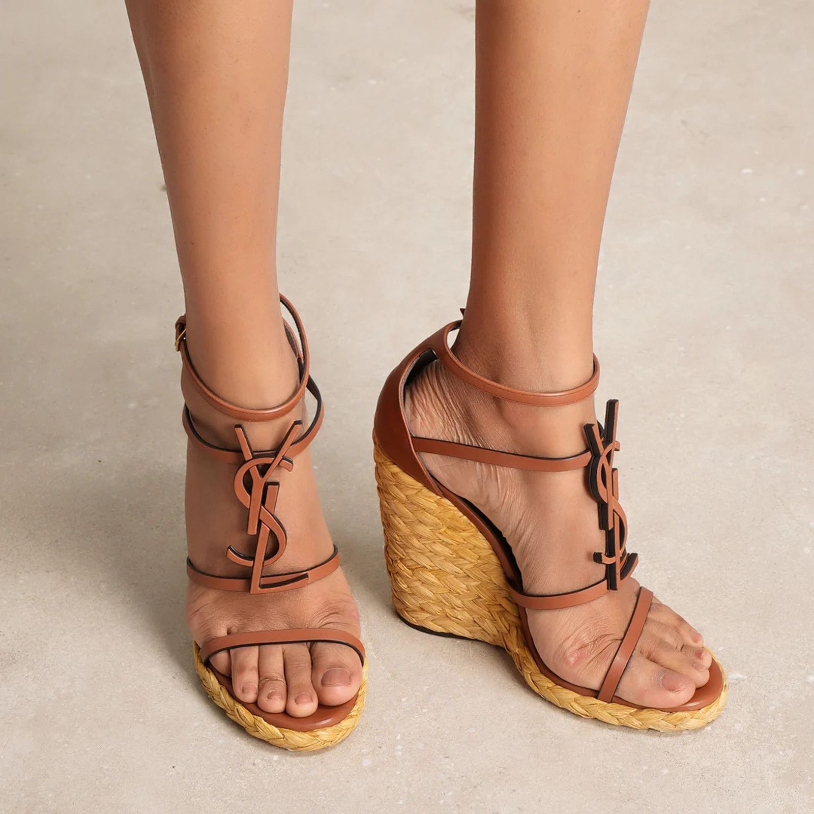 Yves Saint Laurent Saint Laurent YSL Logo Cassandra 105 Ankle Strap Heel 41 Size US 11 / IT 41 - 3 Thumbnail