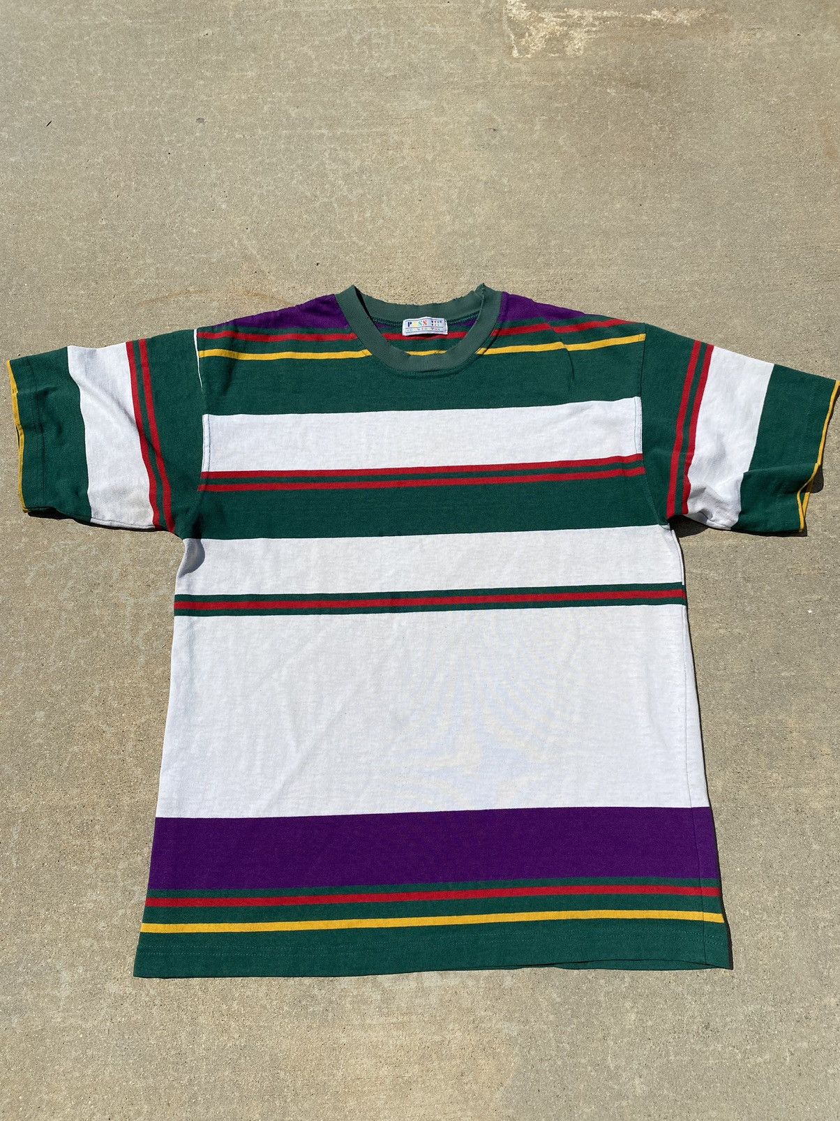 Vintage VINTAGE 1990’s Striped Tee Size US L / EU 52-54 / 3 - 1 Thumbnail
