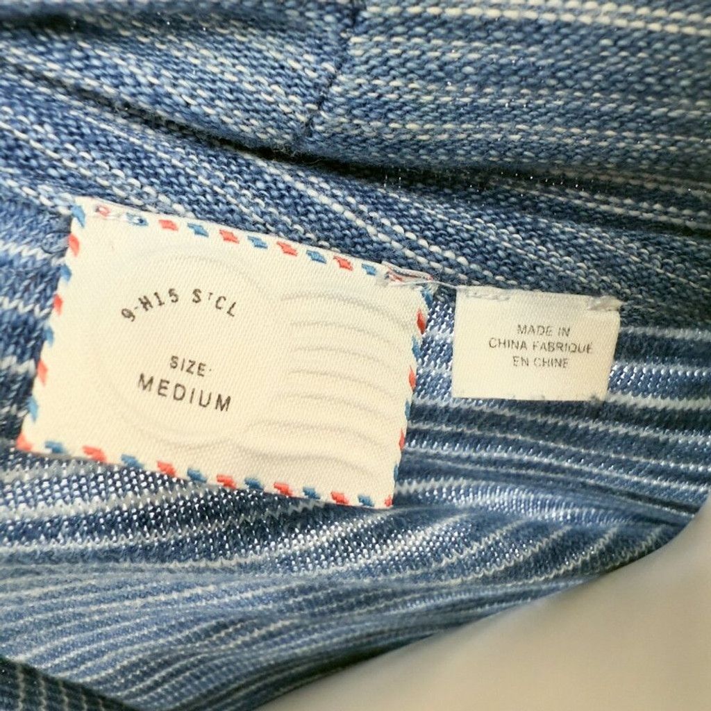 Anthropologie ANTHROPOLOGIE Postmark Large Blue White Mock Neck Tank Sz M Size M / US 6-8 / IT 42-44 - 4 Thumbnail