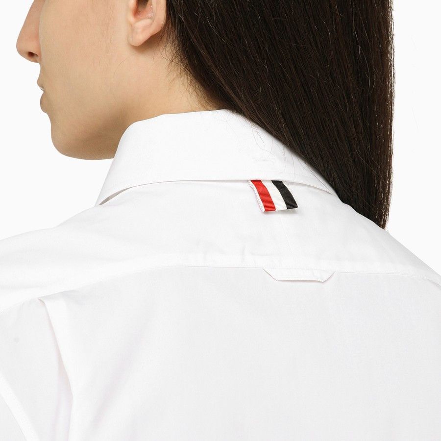 Thom Browne o1d2blof1024 Cotton Shirt in White Size S / US 4 / IT 40 - 4 Thumbnail