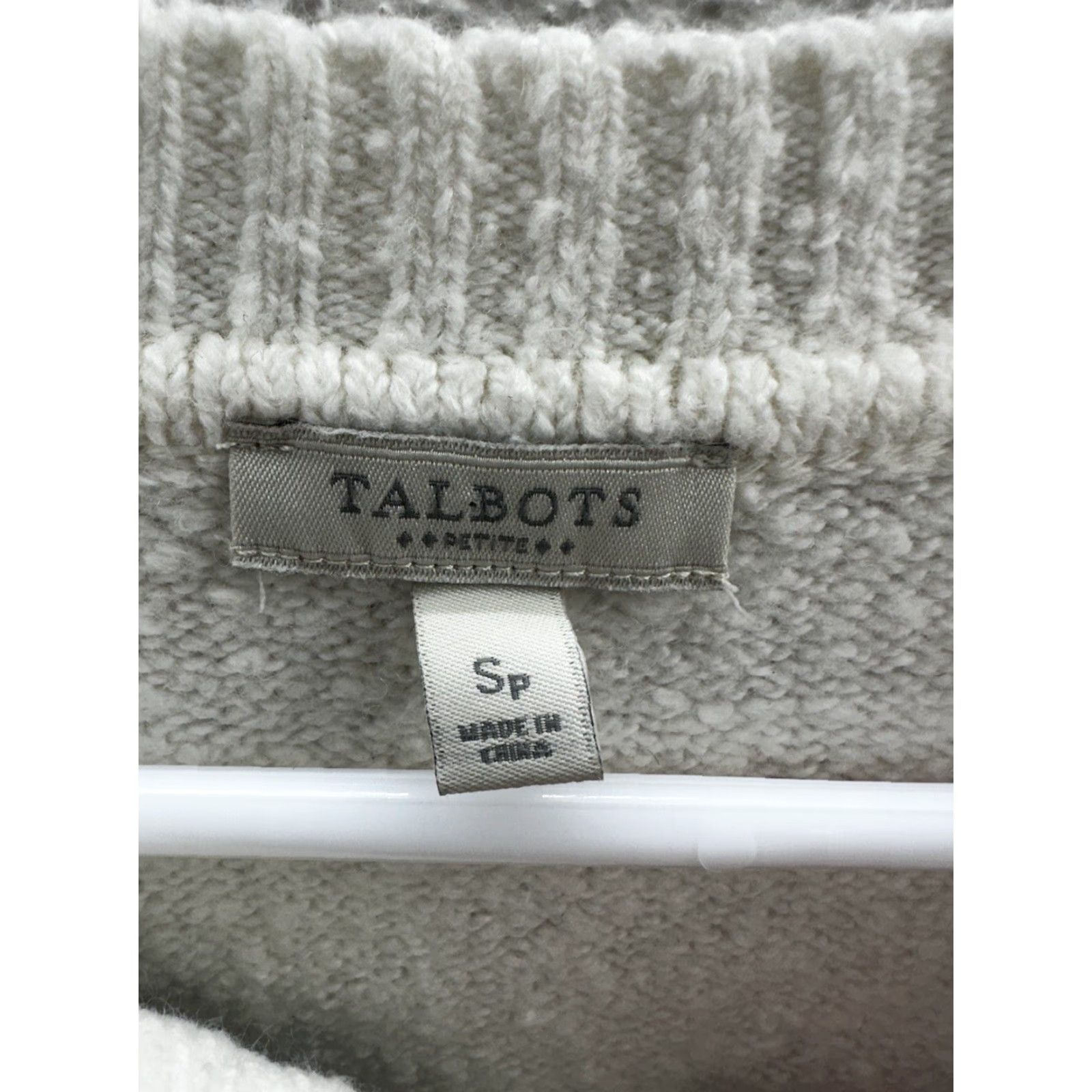 Talbots Talbots Sweater Shirt Women's Petite Small White Wool Blend Fiar Isle Soft Pullover Knit Crew Neck Regular Warm Casual Size S / US 4 / IT 40 - 4 Thumbnail