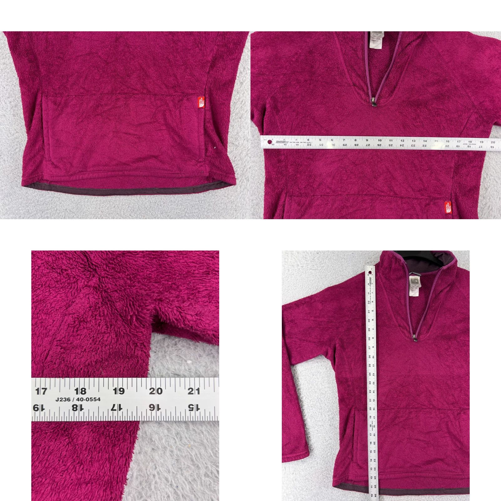 The North Face The North Face Women Small Purple 1/4 Zip Sweater Polyester Fleece Zipper Pocket Shirt Size L / US 10 / IT 46 - 8 Thumbnail