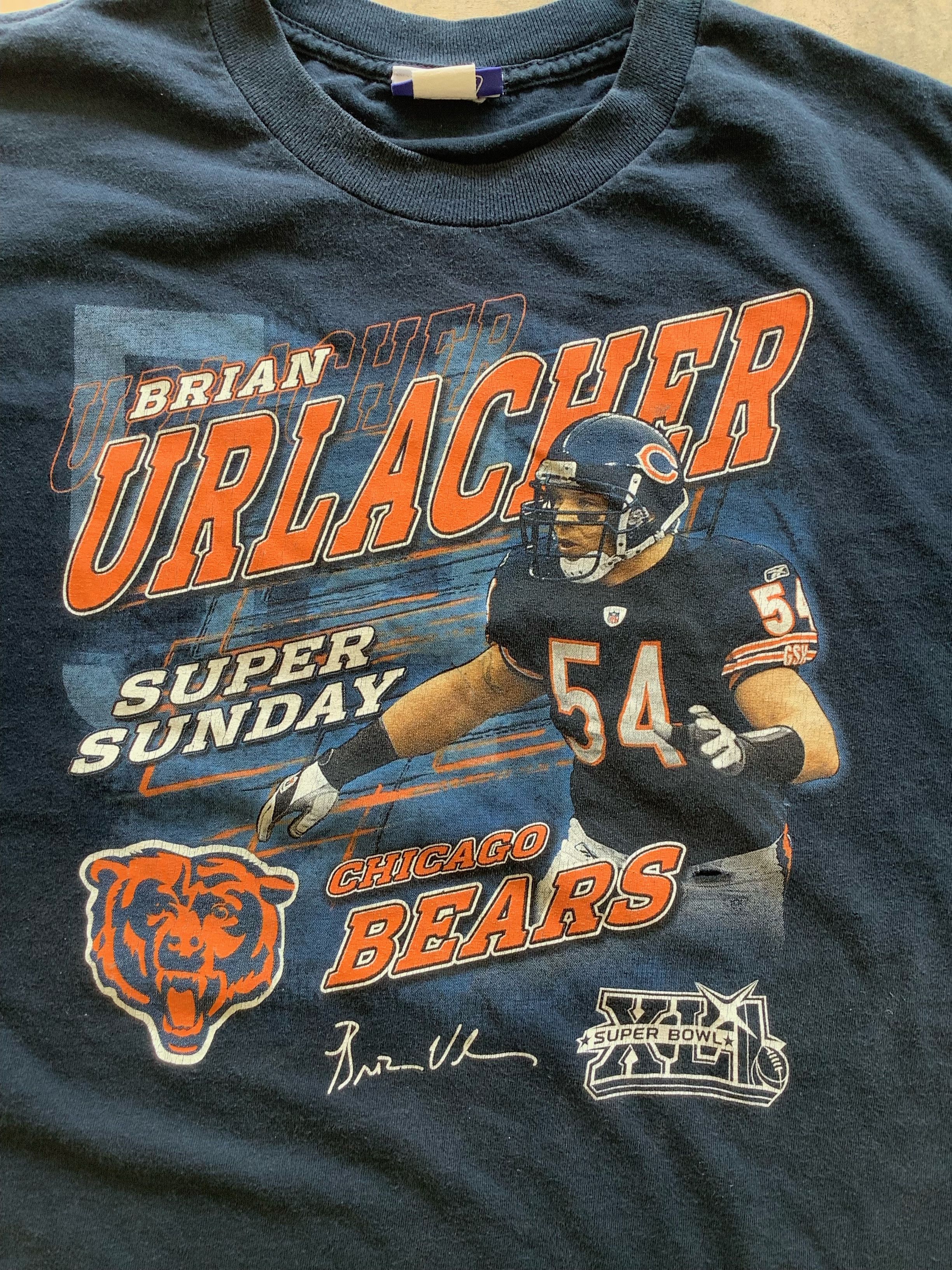 Reebok Vintage Brian Urlacher Super Sunday Tee Size US XL / EU 56 / 4 - 2 Thumbnail