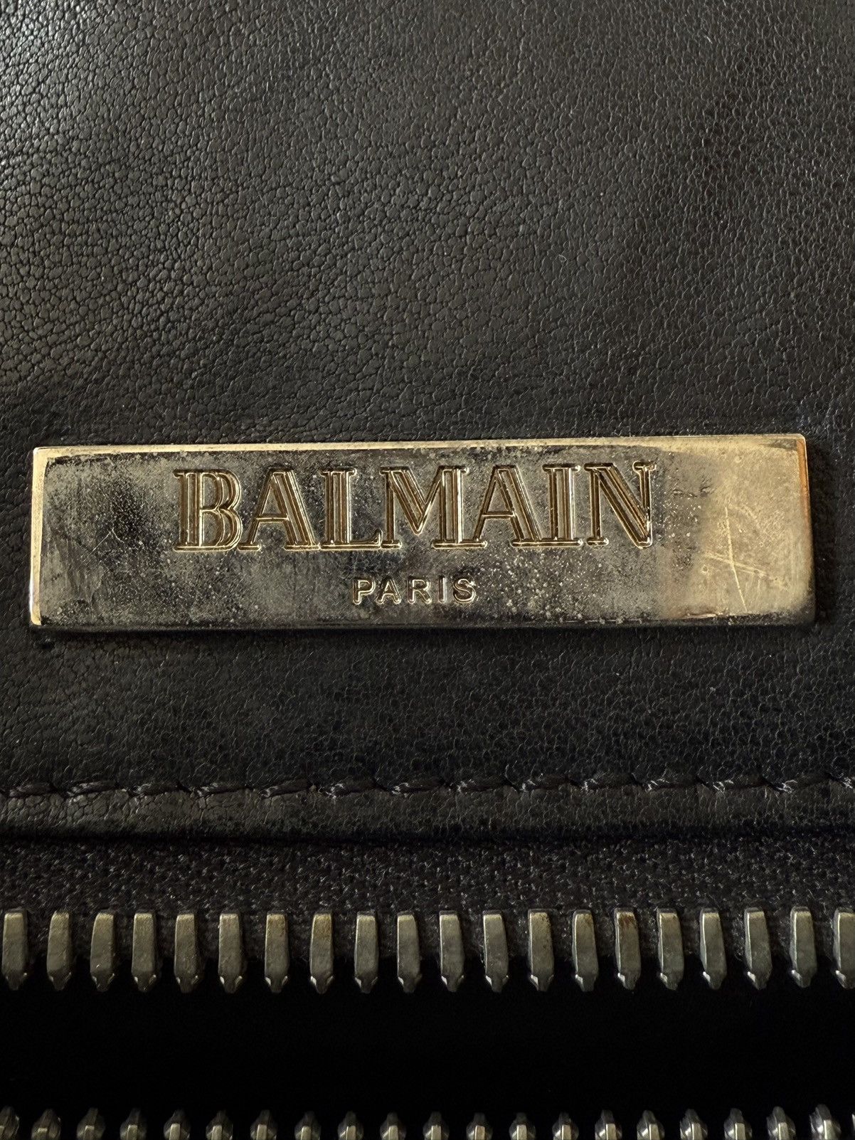 Balmain Balmain by Decarnin AW10 Black Leather Large Zipper Bag Size ONE SIZE - 5 Thumbnail