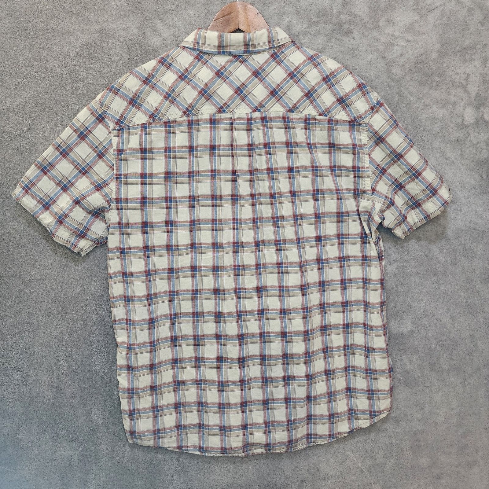 Prana Prana Cotton Plaid Shirt XL Beige, Red, Blue - Slim Fit Size US XL / EU 56 / 4 - 2 Thumbnail