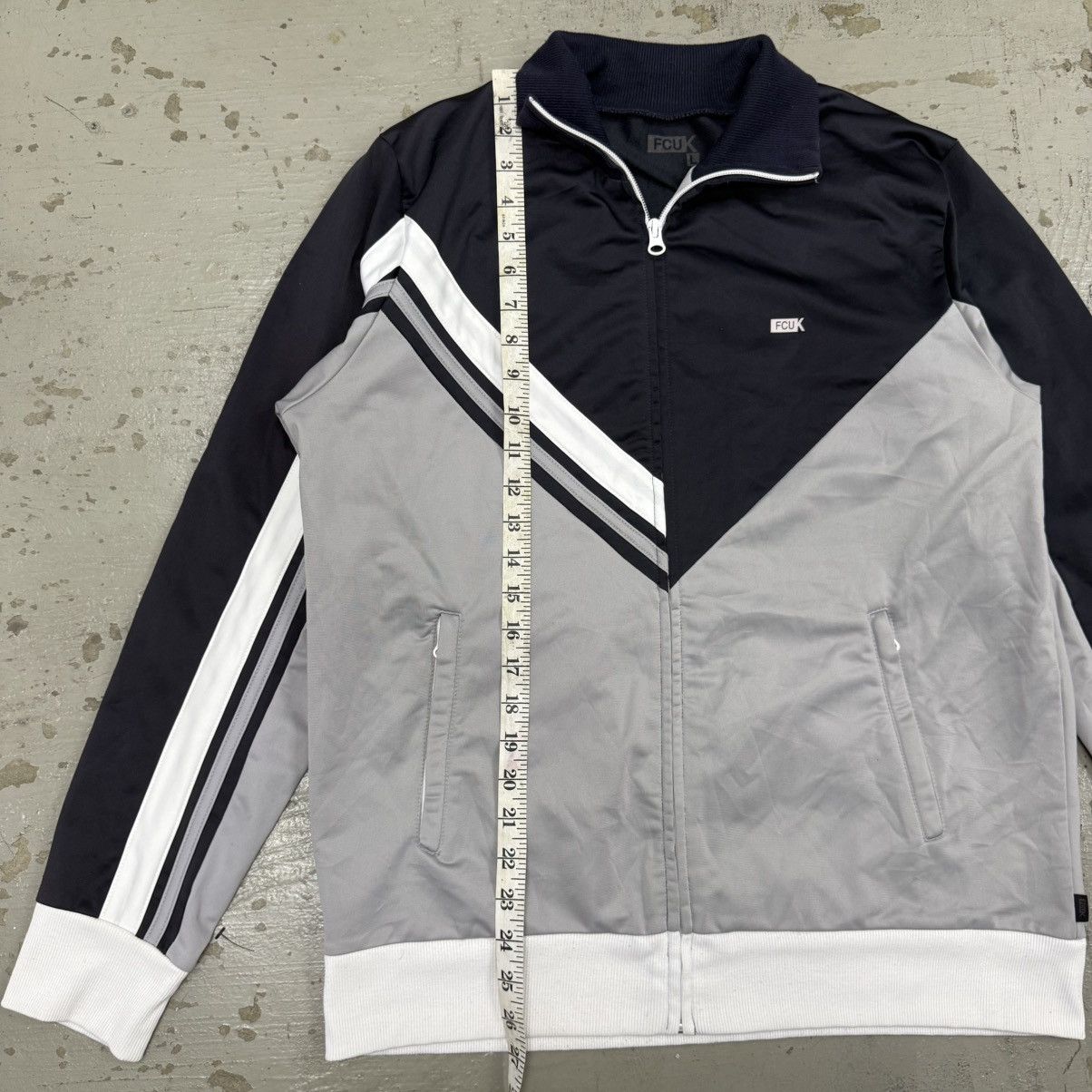 FCUK FCUK Track Jacket Jersey Two-Tone Y2K Gray/CW293 Size US L / EU 52-54 / 3 - 7 Thumbnail
