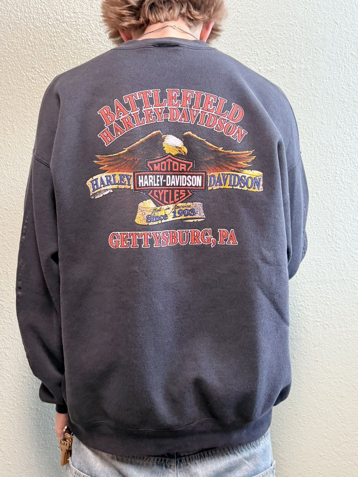 Harley Davidson Vintage Harley Davidson Crewneck Size US L / EU 52-54 / 3 - 2 Thumbnail