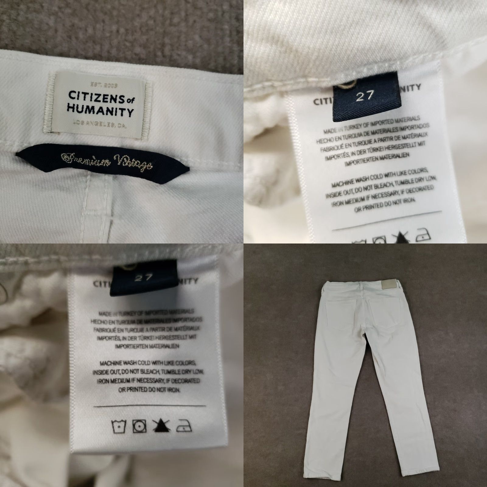 Citizens Of Humanity Citizens Of Humanity Jeans Womens Size 27 White Ella Mid Rise Slim Crop Stretch Cropped Jeans Women 27in Inseam 25in White Ella Stretch Size 27" / US 4 / IT 40 - 10 Thumbnail