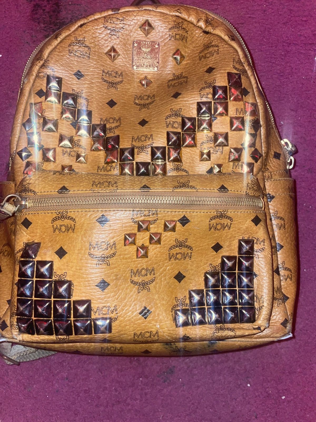 MCM brown backpack vintage