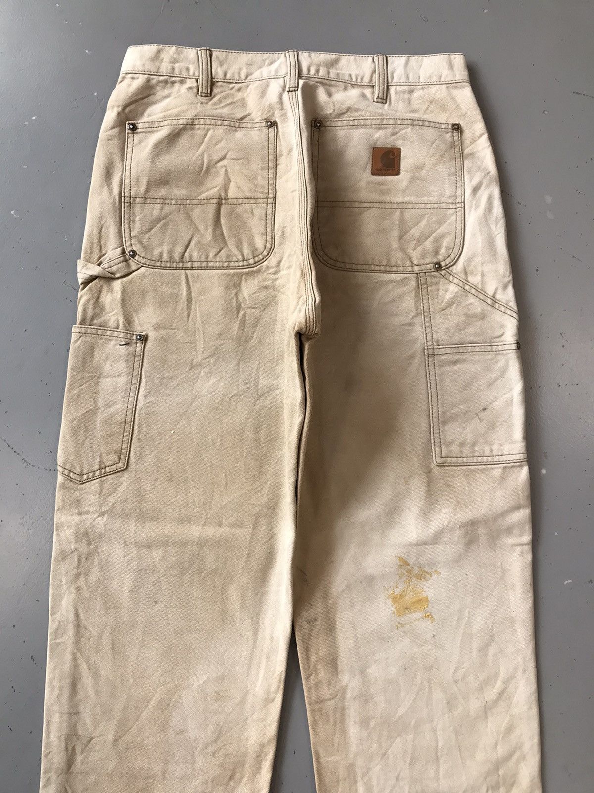 Carhartt × Vintage Vintage sunfade Carhartt b136 BRN double knee denim Size US 32 / EU 48 - 10 Thumbnail