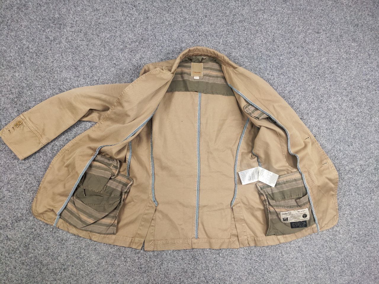 Diesel Vintage 90's Diesel Military Apparel Canvas Blazer Jacket Size US M / EU 48-50 / 2 - 14 Thumbnail