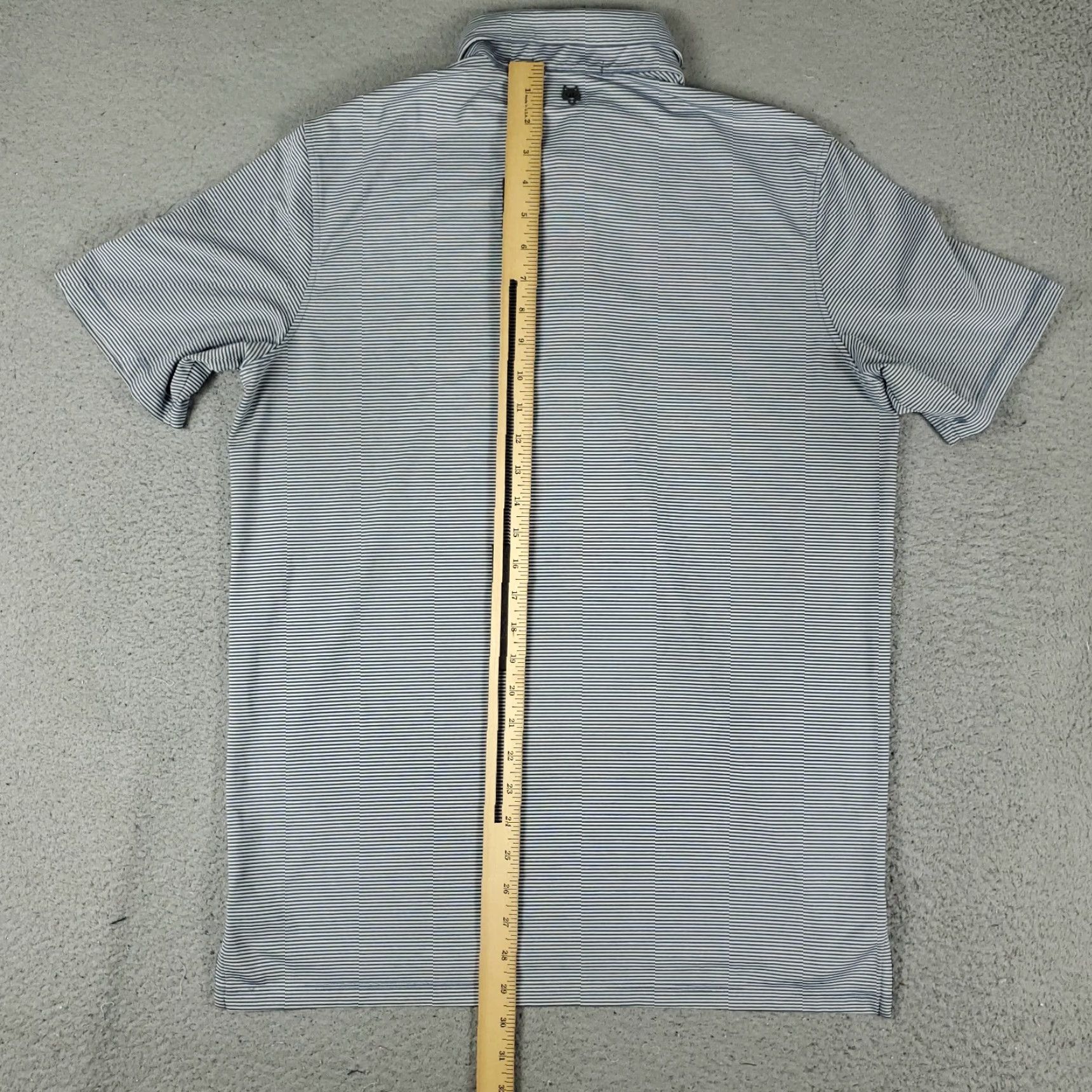 Vintage Greyson Polo Shirt Mens M Blue Gray Striped Wolf Golf Casual Short Sleeve Shirt Polo Mens Size US M / EU 48-50 / 2 - 5 Thumbnail