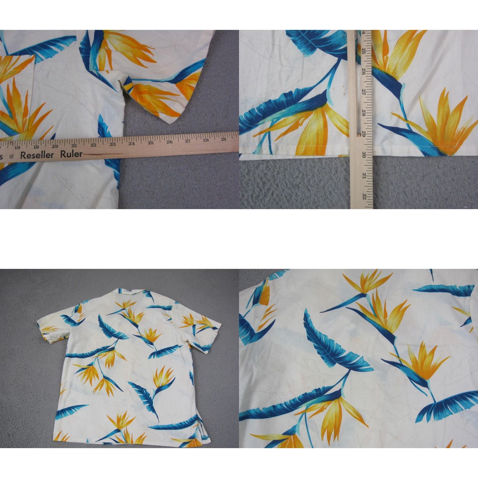 Jantzen VINTAGE Jantzen Camp Shirt Mens Large White Blue Hawaiian 80s Made in USA Aloha Shirt Buddings Size US L / EU 52-54 / 3 - 9 Thumbnail