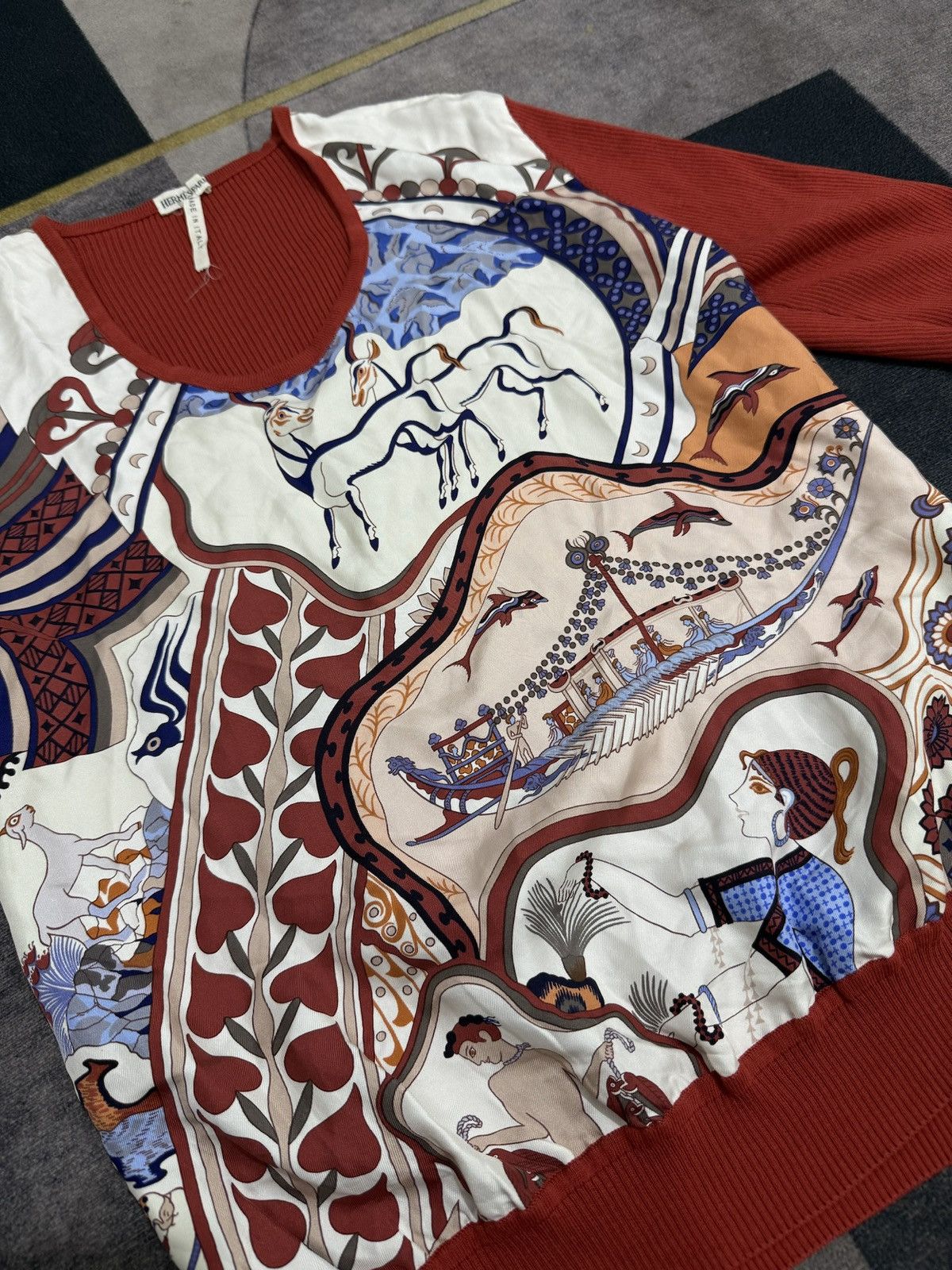 Hermes VINTAGE HERMES PARIS PRINTED ART Size M / US 6-8 / IT 42-44 - 5 Thumbnail