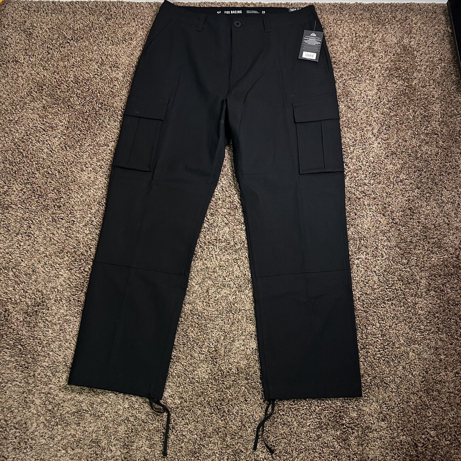 Fox Racing Recon Stretch Cargo Pants Black Size 36W 31L