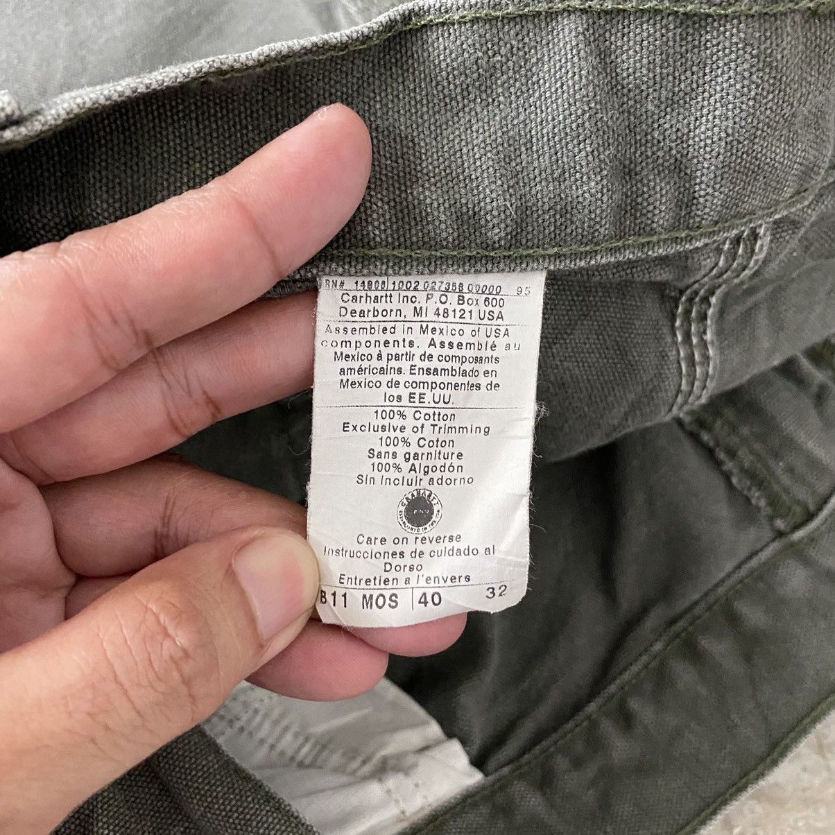 Carhartt Vintage Carhartt Moss Green Carpenter Work Pants Size US 39 - 19 Thumbnail