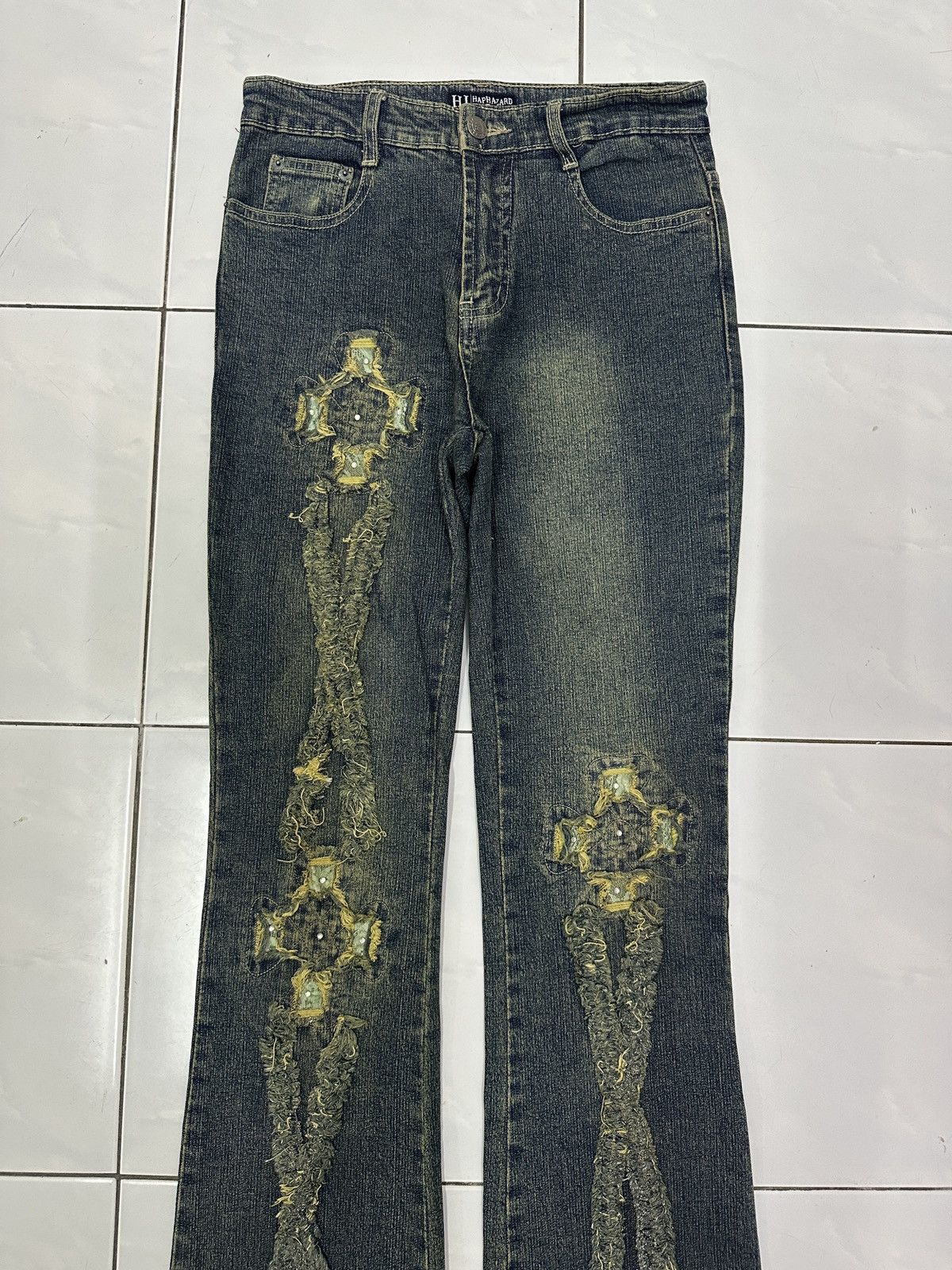 Japanese Brand × Vintage HAPHAZARD JEANS Distressed Jeans Size US 26 / EU 42 - 3 Thumbnail