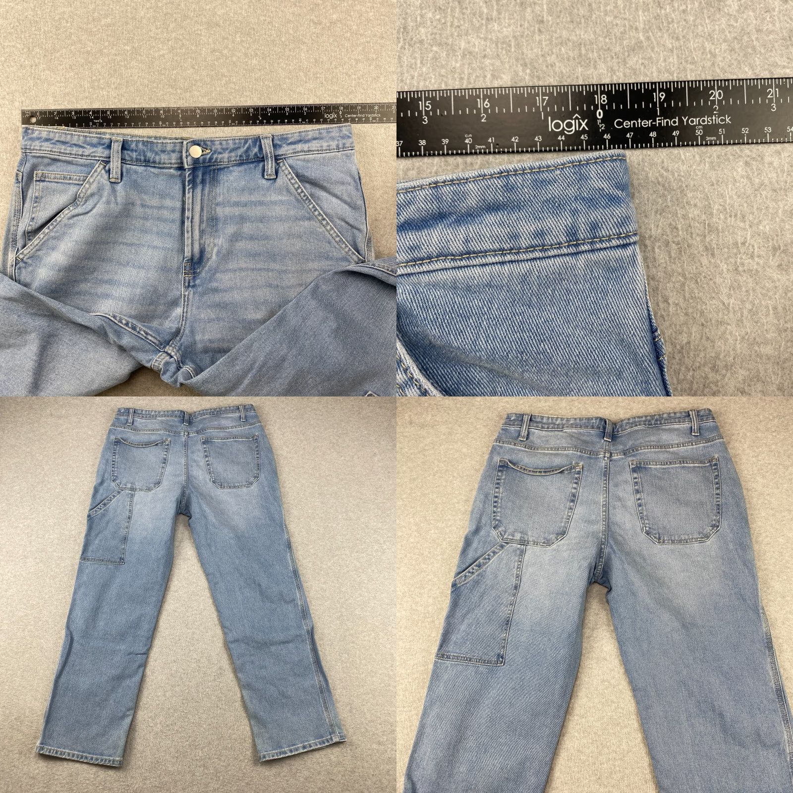 Essentials Amazon Jeans Mens 34X30 Blue Slim Straight 5-Pocket Design Stretch Denim Regular Color: Blue Mens Jeans Size US 34 / EU 50 - 8 Thumbnail