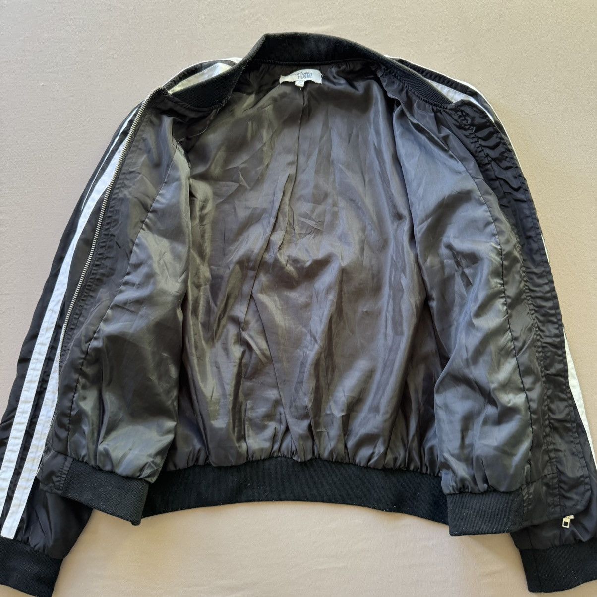 Other Charlotte Russe Retro Striped Bomber Jacket Size L / US 10 / IT 46 - 3 Thumbnail
